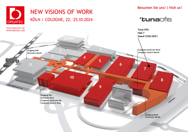 Tuna Ofis, 22-25 Ekim tarihleri arasında Orgatec 2024 Fuarı'nda Olacak
